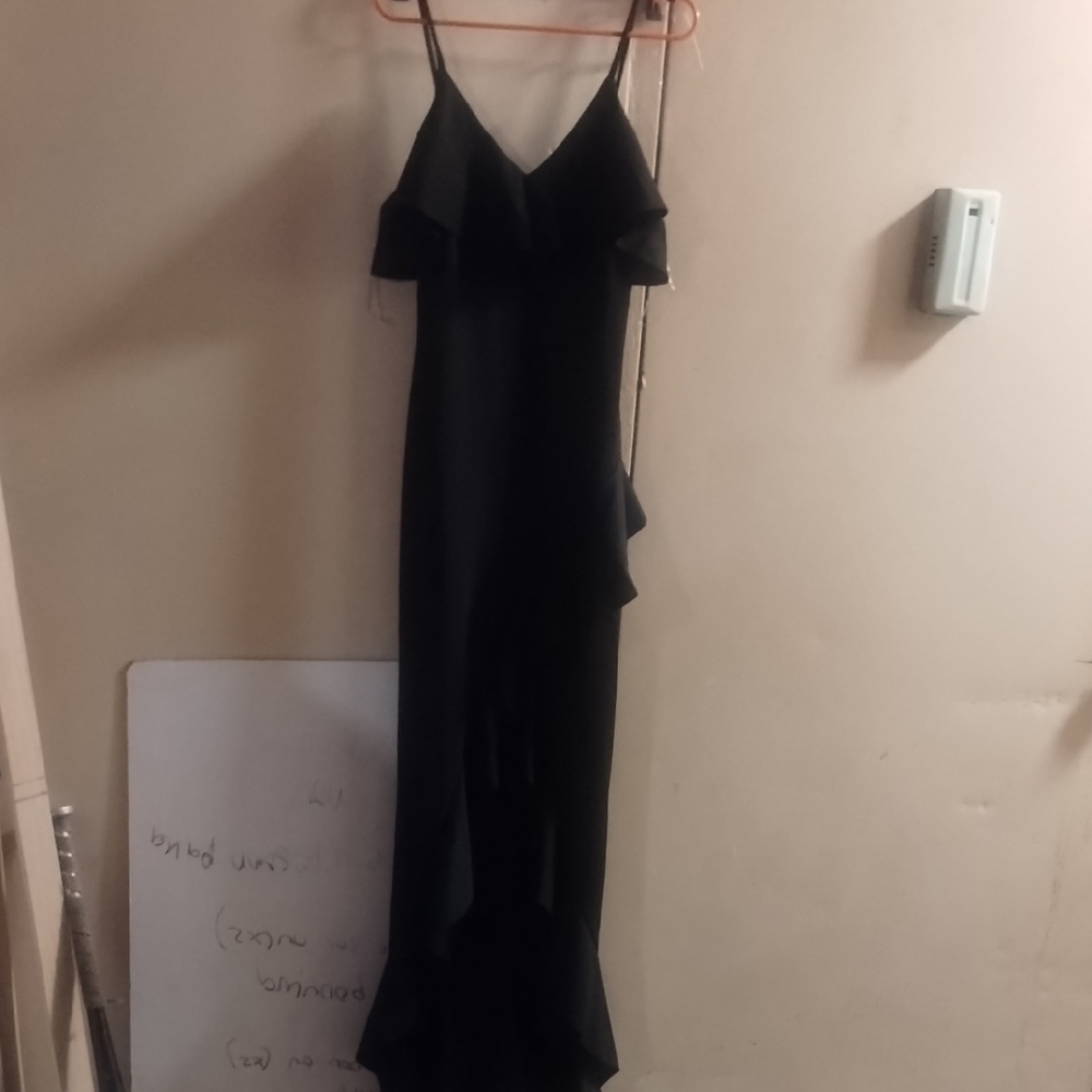 Elegant Black Ruffle Dress
